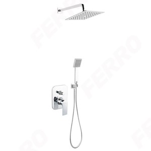 Душевая стойка скрытого монтажа Ferro Algeo Square BAQ7P-SET1-S