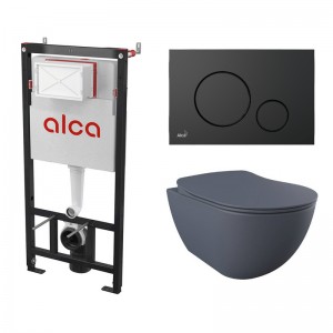 Инсталляция для унитаза Alcadrain (Alca Plast) Sadromodul AM101/1120 M678 с унитазом Creavit Free FE322-11AM00E-0000