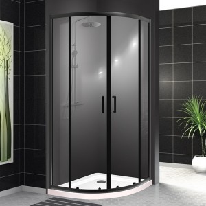 Душевой уголок BelBagno UNO-195-R-2-100-C-NERO 100x100