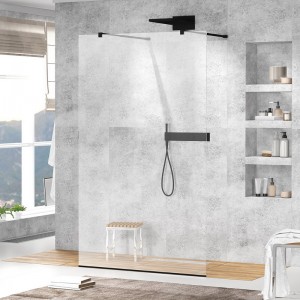 Душевая стенка CEZARES LIBERTA-L-2-105-C-NERO 105x195