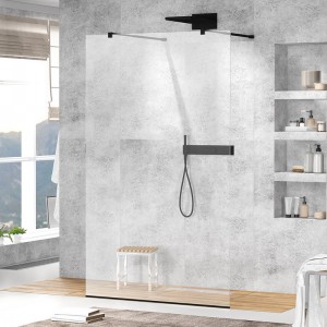 Душевая стенка CEZARES LIBERTA-L-2-125-C-NERO 125x195
