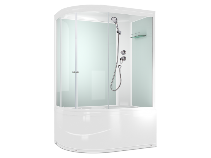 Душевая кабина Domani-Spa Light 128 high с прочным поддоном